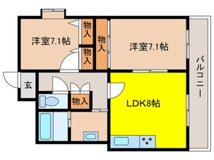 フローラ仙水の物件間取画像